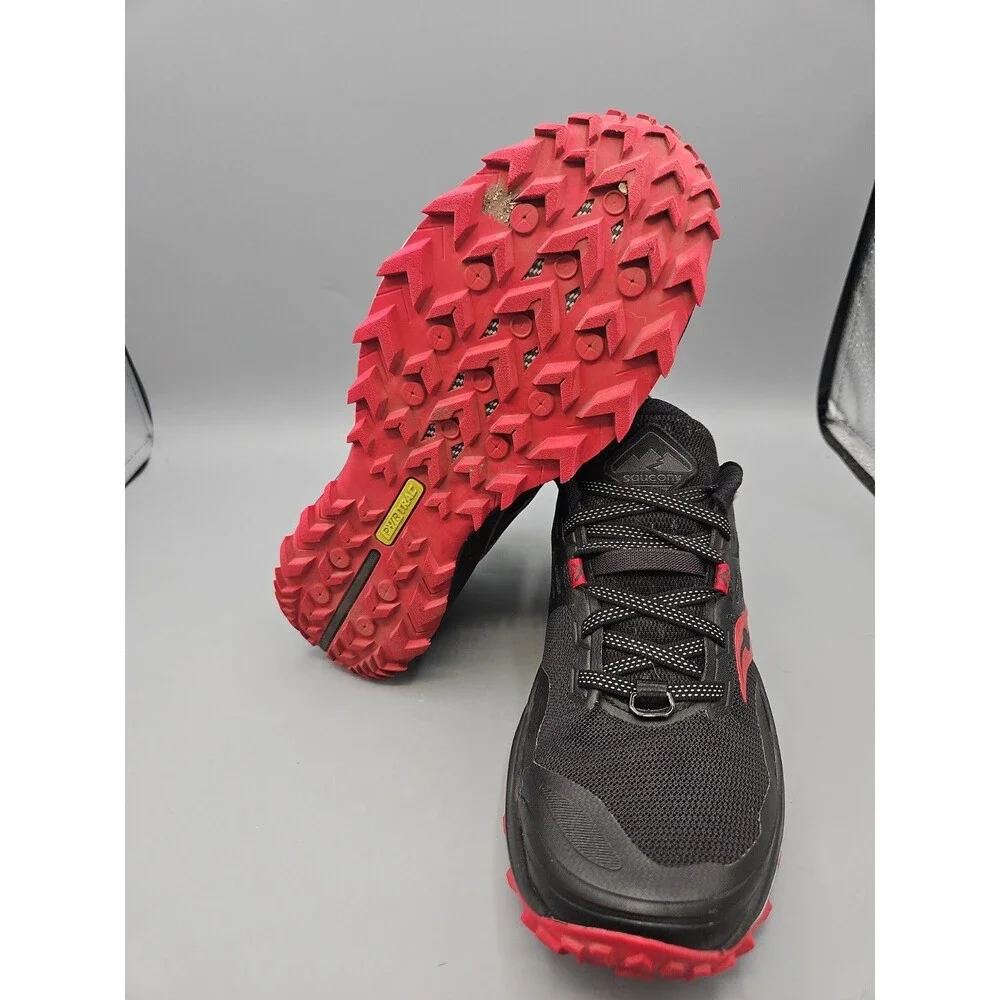 Saucony Peregrine 10 Women’s Size 7.5 Med Trail Running Shoes - Black Red